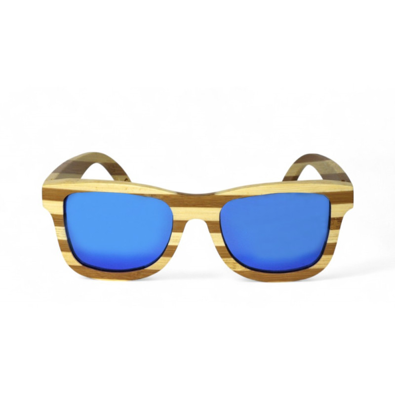 Дървени слънчеви очила 7th Sense Amare Blue Polarized