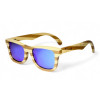 Дървени слънчеви очила 7th Sense Amare Blue Polarized