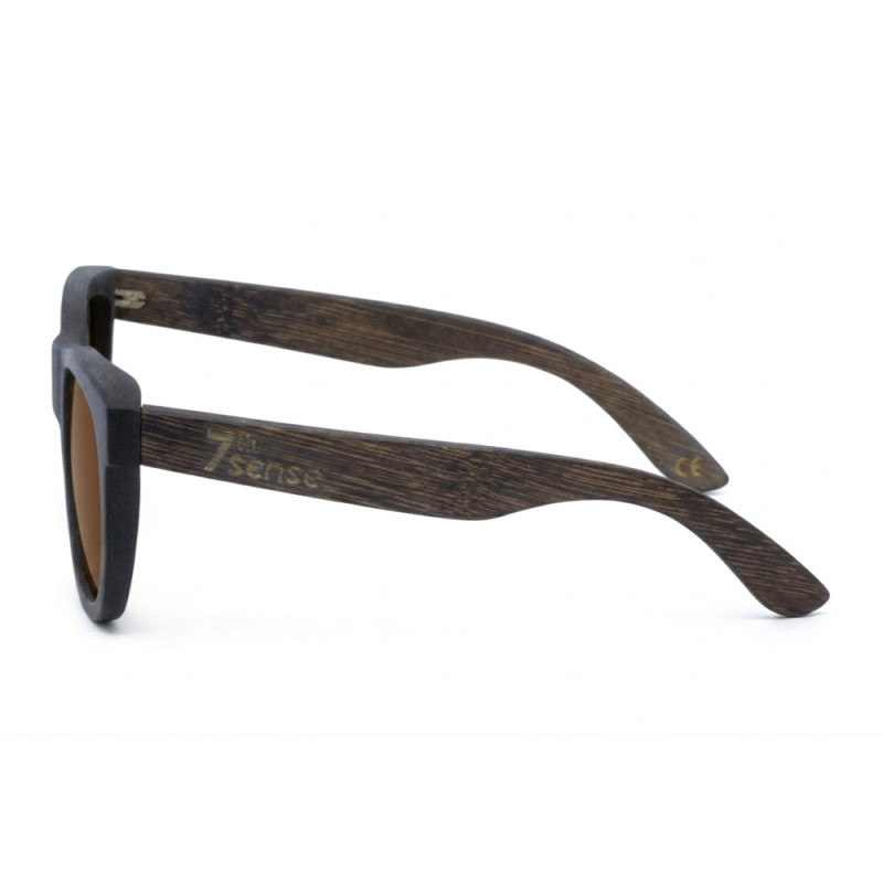 Дървени слънчеви очила 7th Sense Kanye Brown Polarized