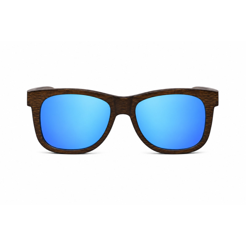 Дървени слънчеви очила 7th Sense Kanye Blue Polarized