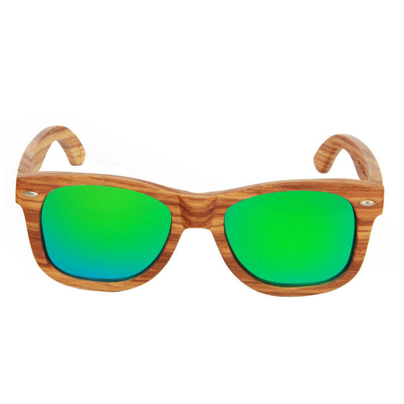 Дървени слънчеви очила с поляризация 7th Sense Wiara Polarized Green