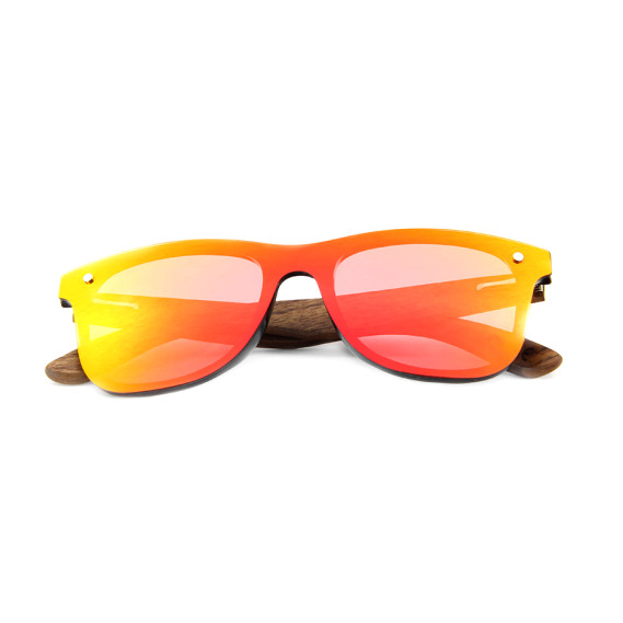 Слънчеви очила с дървена рамка 7th Sense Gravity Polarized Red Mirror