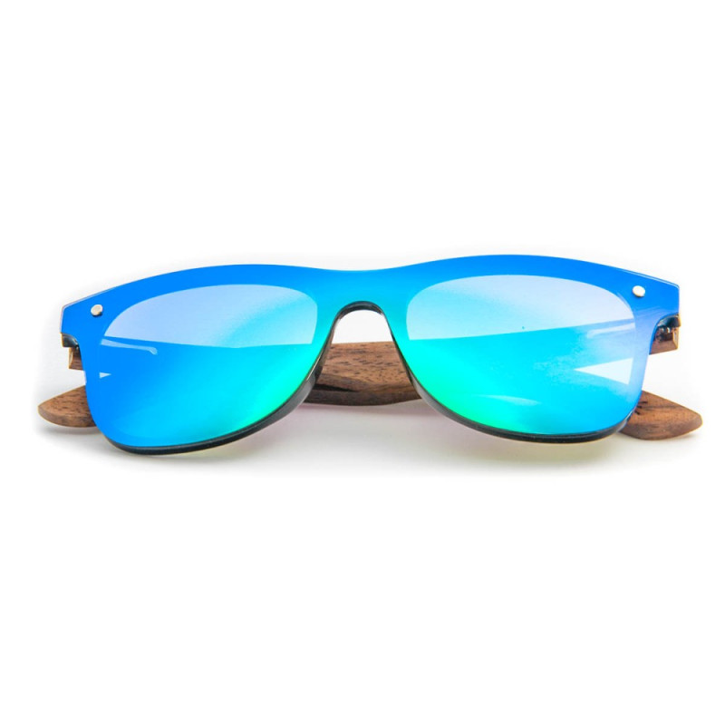 Слънчеви очила с дървена рамка 7th Sense Gravity Polarized Blue Mirror