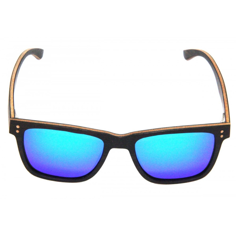 Слънчеви очила с дървена рамка 7th Sense Bliss Polarized green purple