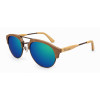 Дървени слънчеви очила 7th Sense Eventyr Green Blue mirror Polarized