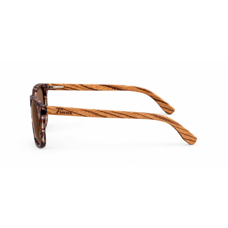 Дървени слънчеви очила 7th Sense Terra Brown Polarized