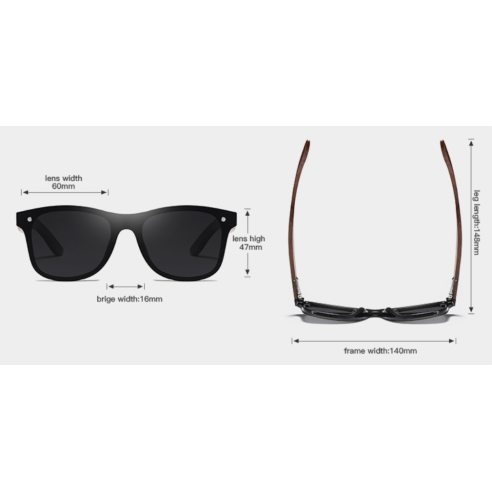 Слънчеви очила с дървена рамка 7th Sense Gravity Polarized Grey Mirror