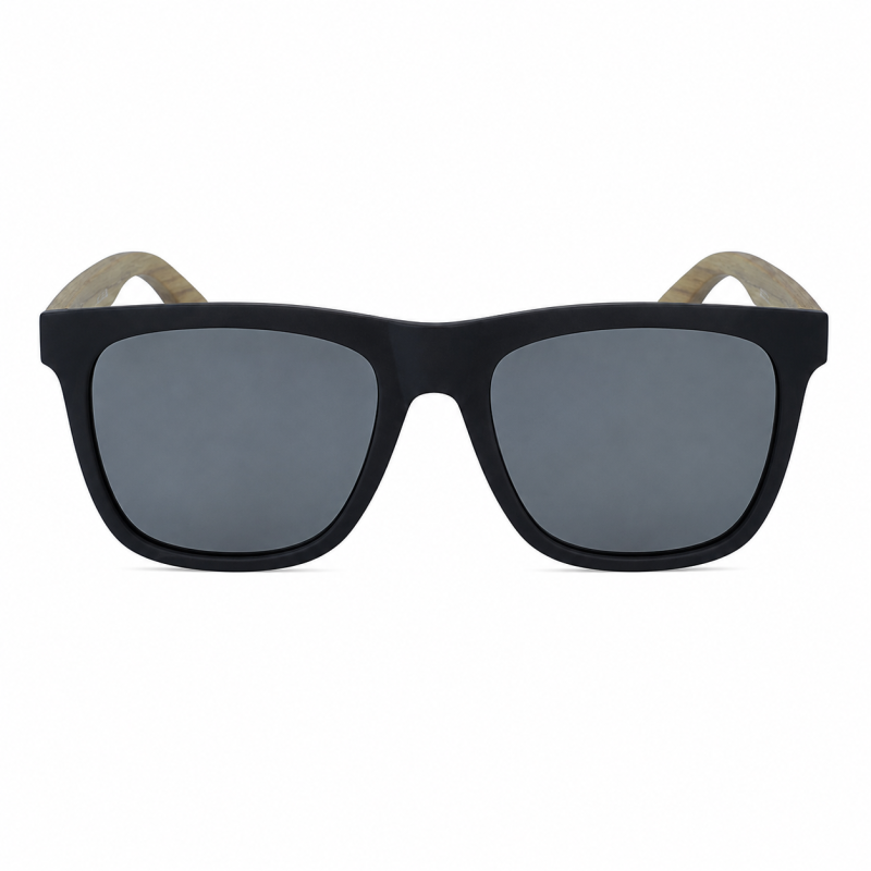 Слънчеви очила с дървени дръжки 7th Sense Havana black matte