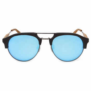 Слънчеви очила с дървена рамка 7th Sense Eventyr Grey Blue mirror Polarized