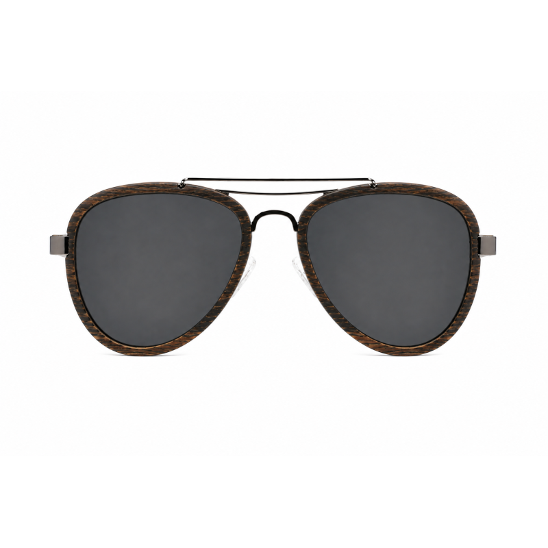 Дървени слънчеви очила 7th Sense Avio 2 Grey Polarized