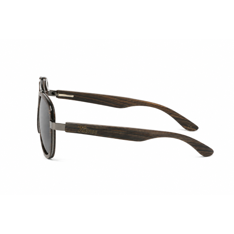 Дървени слънчеви очила 7th Sense Avio 2 Grey Polarized