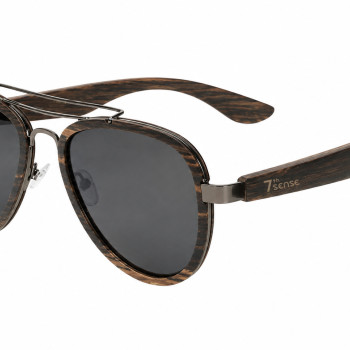 Дървени слънчеви очила 7th Sense Avio 2 Grey Polarized