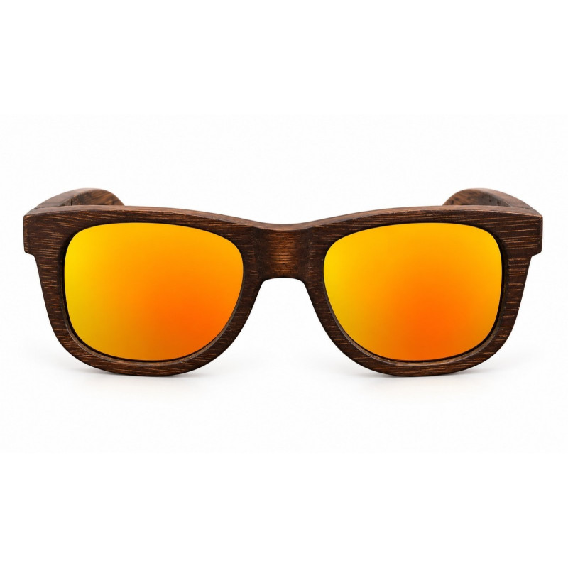 Дървени слънчеви очила 7th Sense Kanye Orange Polarized