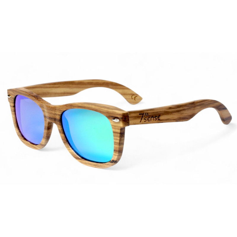 Дървени слънчеви очила с поляризация 7th Sense Wiara Polarized Green
