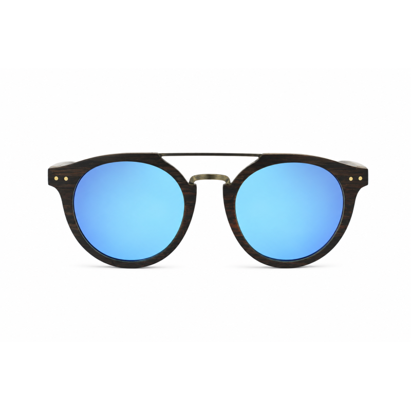 Дървени слънчеви очила 7th Sense Ember Blue Polarized