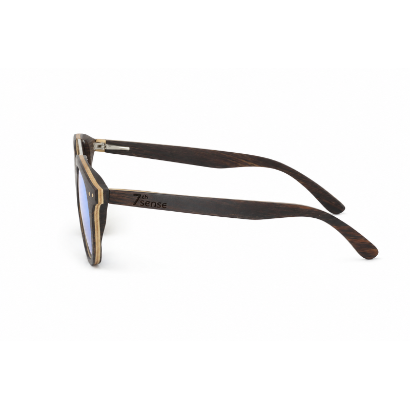 Дървени слънчеви очила 7th Sense Ember Blue Polarized
