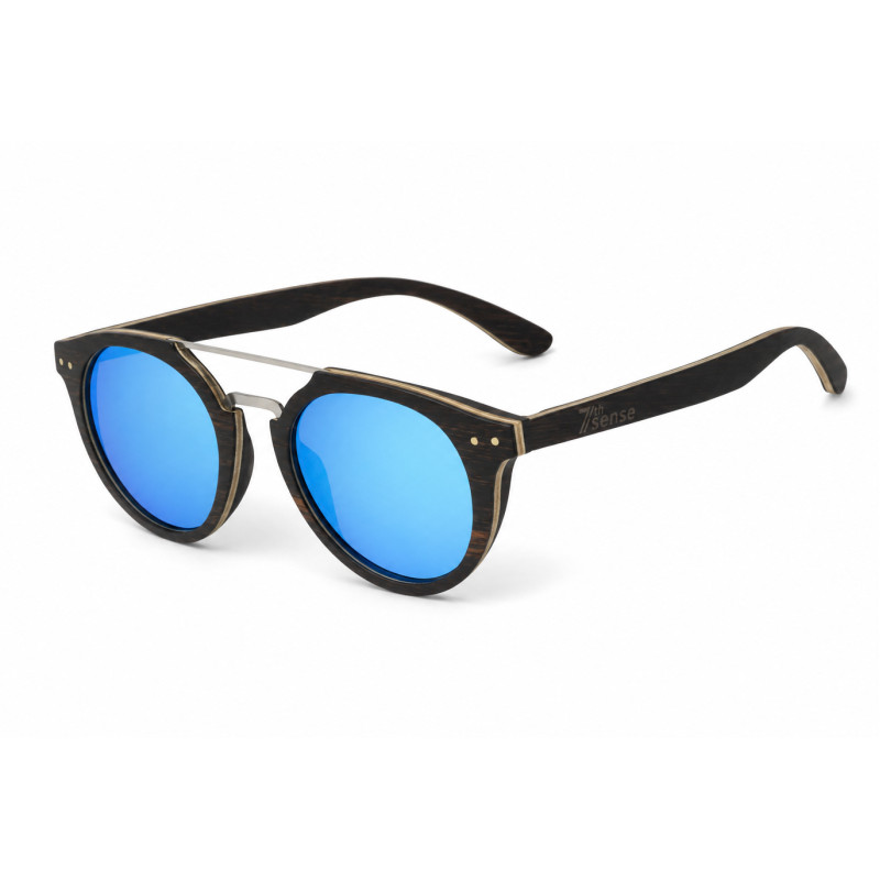 Дървени слънчеви очила 7th Sense Ember Blue Polarized