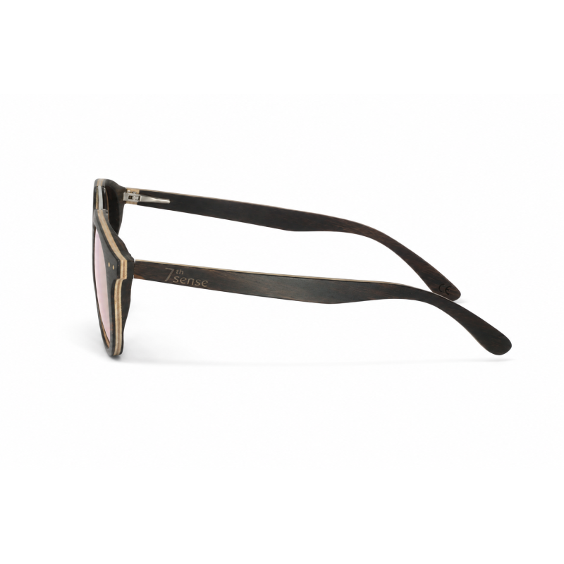 Дървени слънчеви очила 7th Sense Ember Rose Gold Polarized