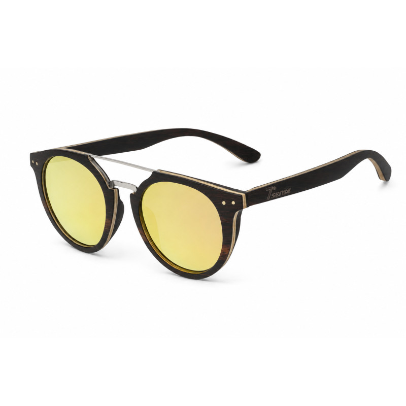 Дървени слънчеви очила 7th Sense Ember Rose Gold Polarized